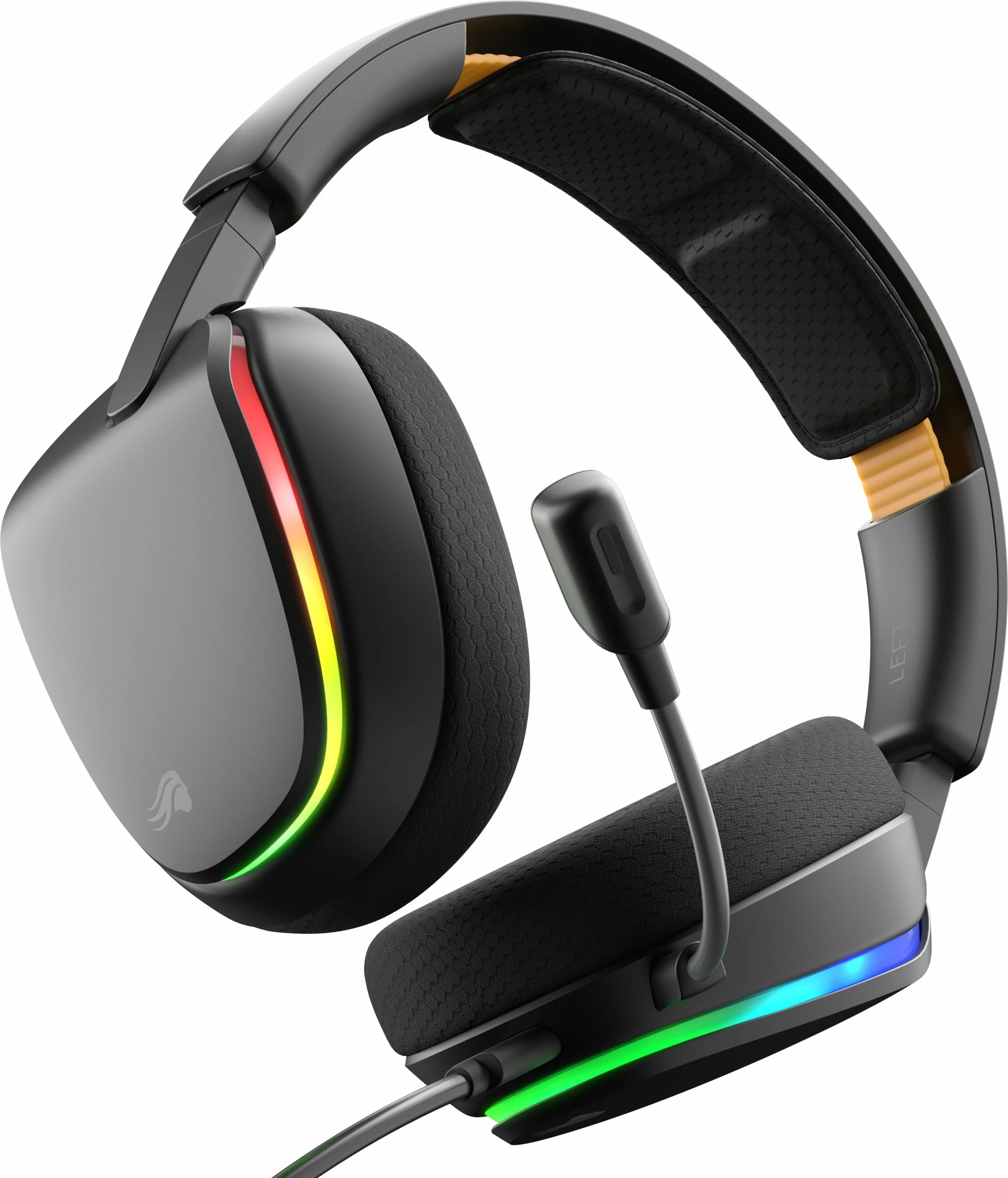 Kufje gaming Glorious GHS Eternal RGB, 40mm, me kabllo 3.5mm/USB-C, mikrofoni i shkëputshëm, RGB, të zeza