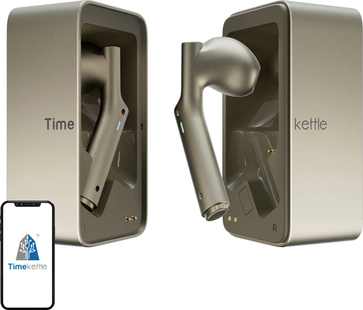Kufje përkthimi Timekettle W4, përkthim në kohë reale, me kuti karikimi, ari