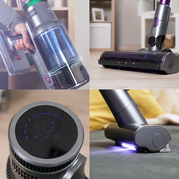 Fshesë me bateri vertikale UFESA U7 Digital UV Light 500 W 29.6 V 0.6 L, vjollcë
