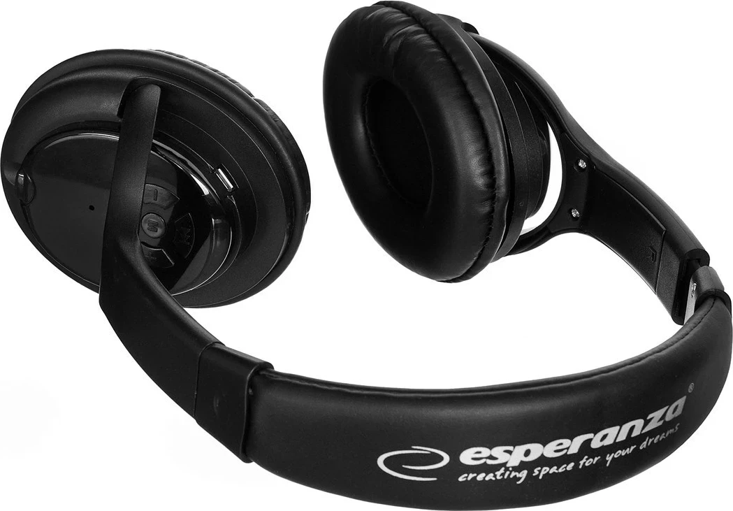 Kufje wireless Esperanza Libero EH163K, head-band, Bluetooth, 10 orë, e zezë