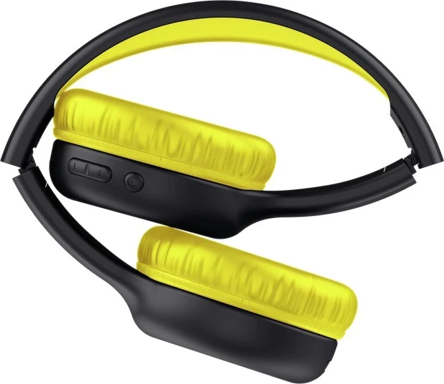 Kufje Trust Nouna, me Bluetooth & USB Type-C, për thirrje/muzikë, e zezë/verdhe