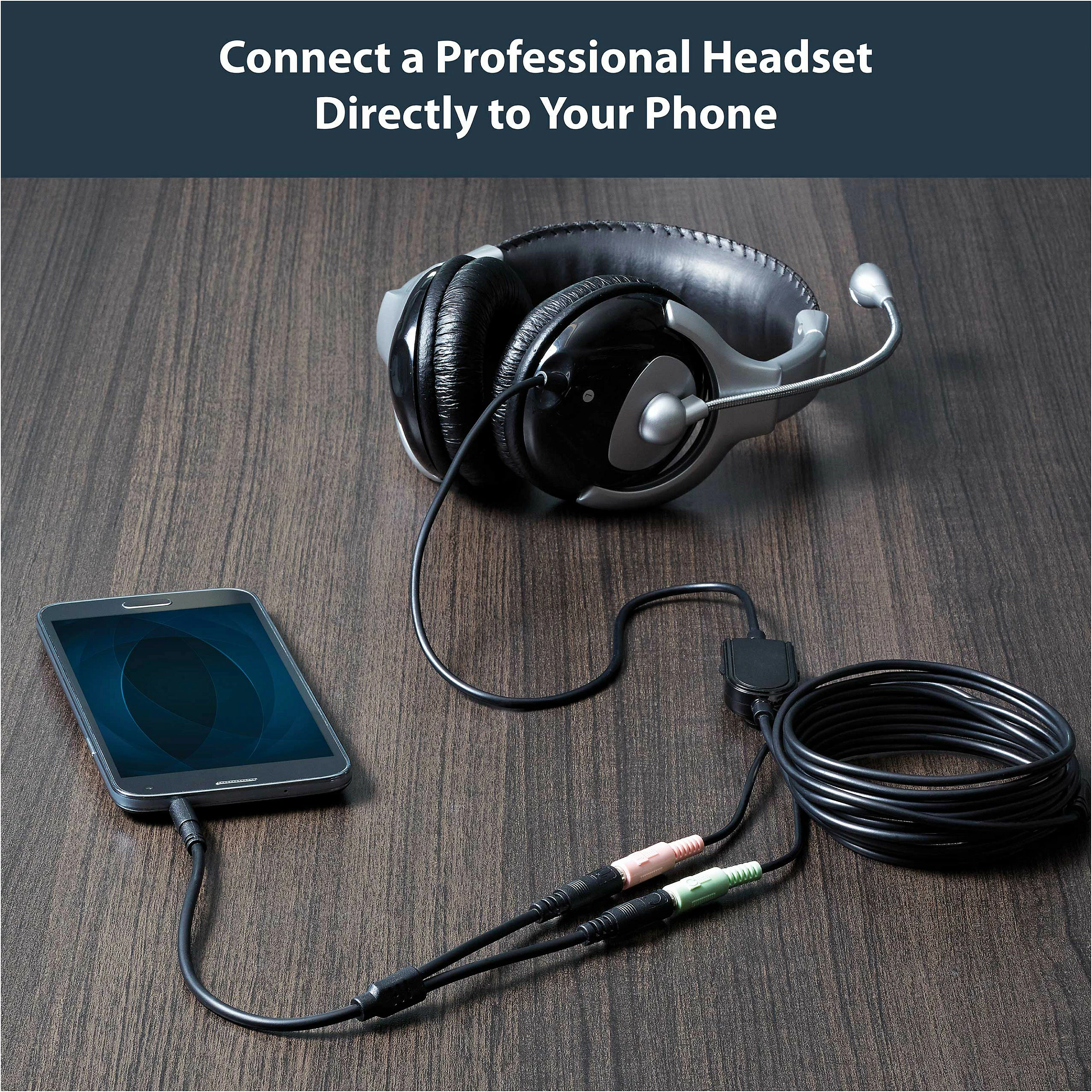 Adapter kufje StarTech MUYHSMFF, 3.5mm (4-pin) në 2x 3.5mm (audio + mikrofon), 0.2m, i zi