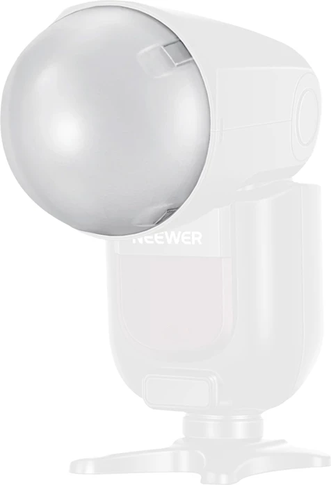 Difuzor dome Neewer Z1 M12-N, magnetik, PC polikarbonat, transparent i bardhë
