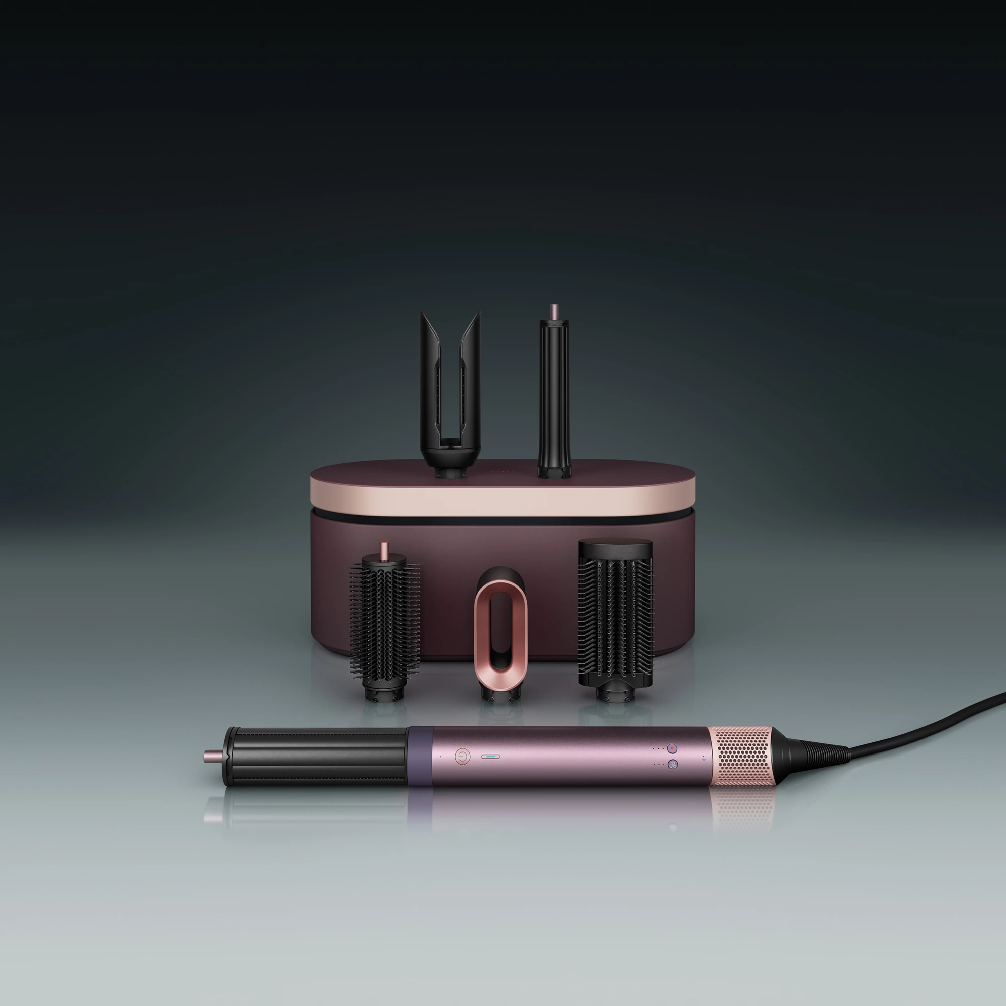 Stilues flokësh Dyson Airwrap Co-anda2x (598775) Jasper Plum i drejtë+me onde