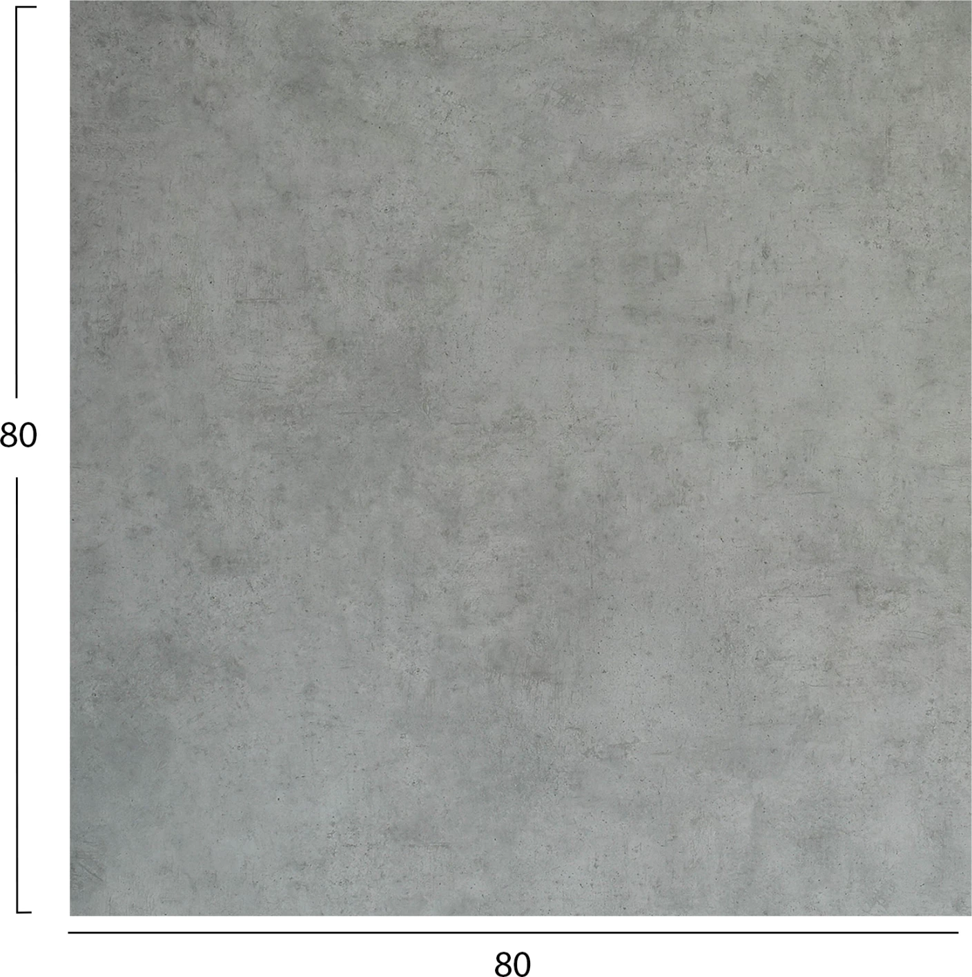 Sipërfaqe tavoline katrore HPL, ngjyrë çimento, 80x80cm, set prej 2 copash