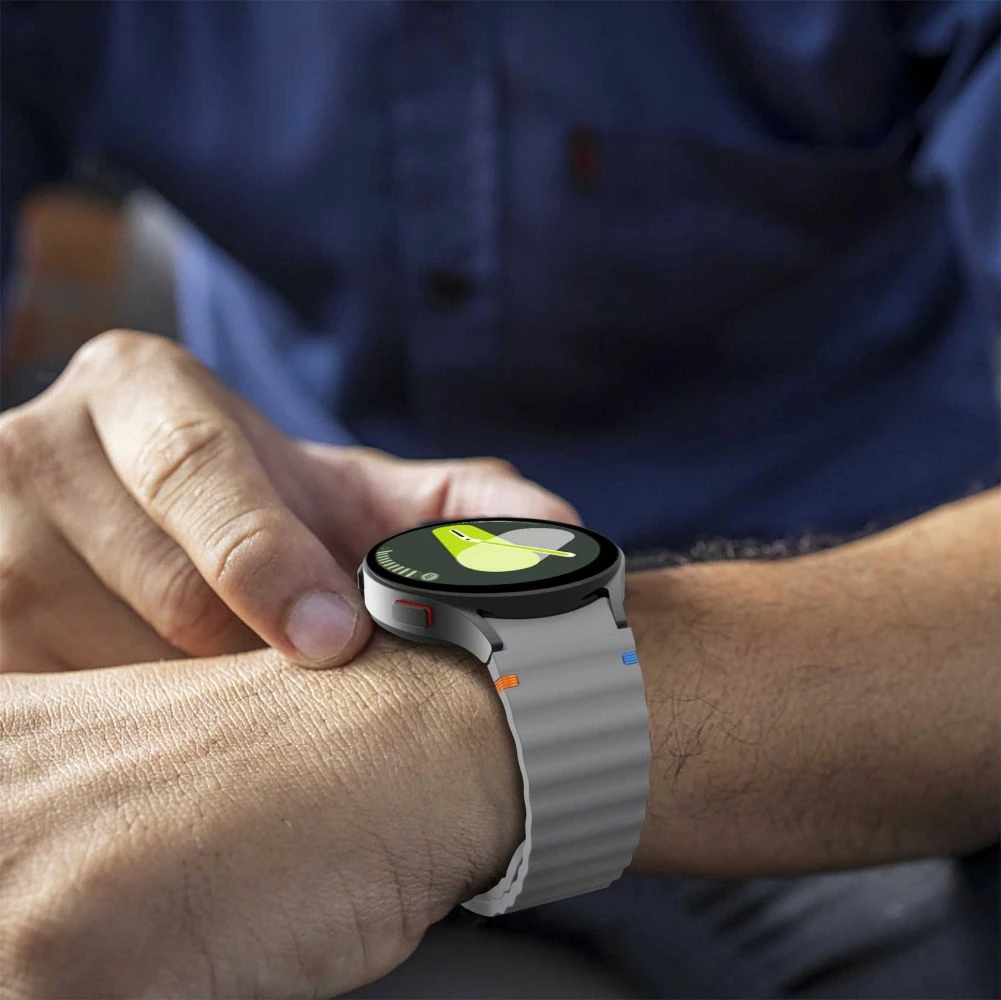 Rrip silikoni për smartwatch Tech-Protect për Samsung Galaxy Watch 4/5/5 Pro/6/7/FE, Gri