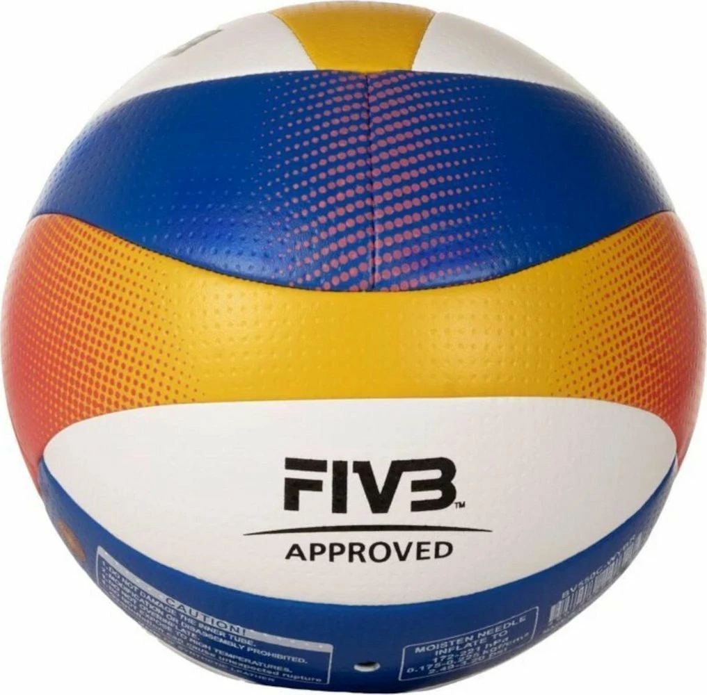 Top volejbolli plazhi Mikasa BV550C Beach Pro, madhësi 5, 10 panele, FIVB, shumëngjyrësh