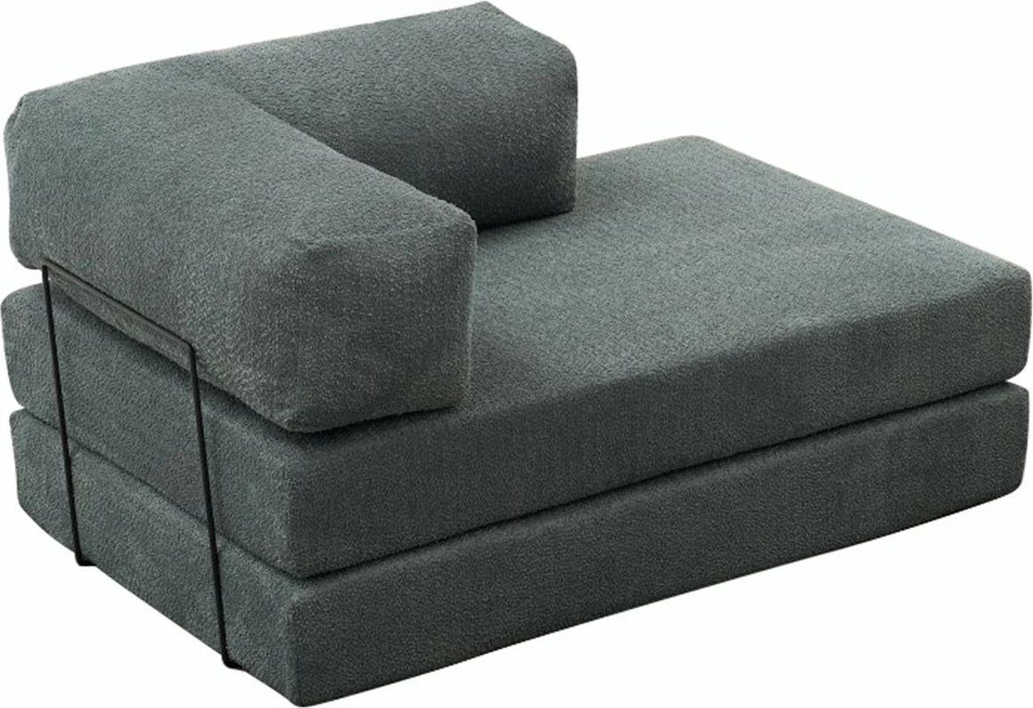 Divan 2-ulësesh, Comfort, stof 100% chenille, ngjyrë e gjelbër