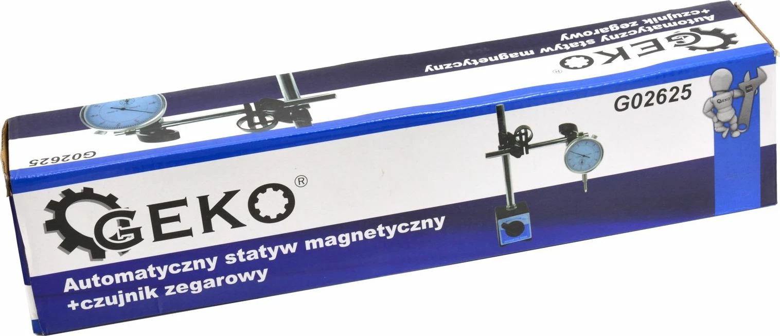 Mbajtës magnetik me indikator me orë Geko G02625 0-10 mm 0.01 mm