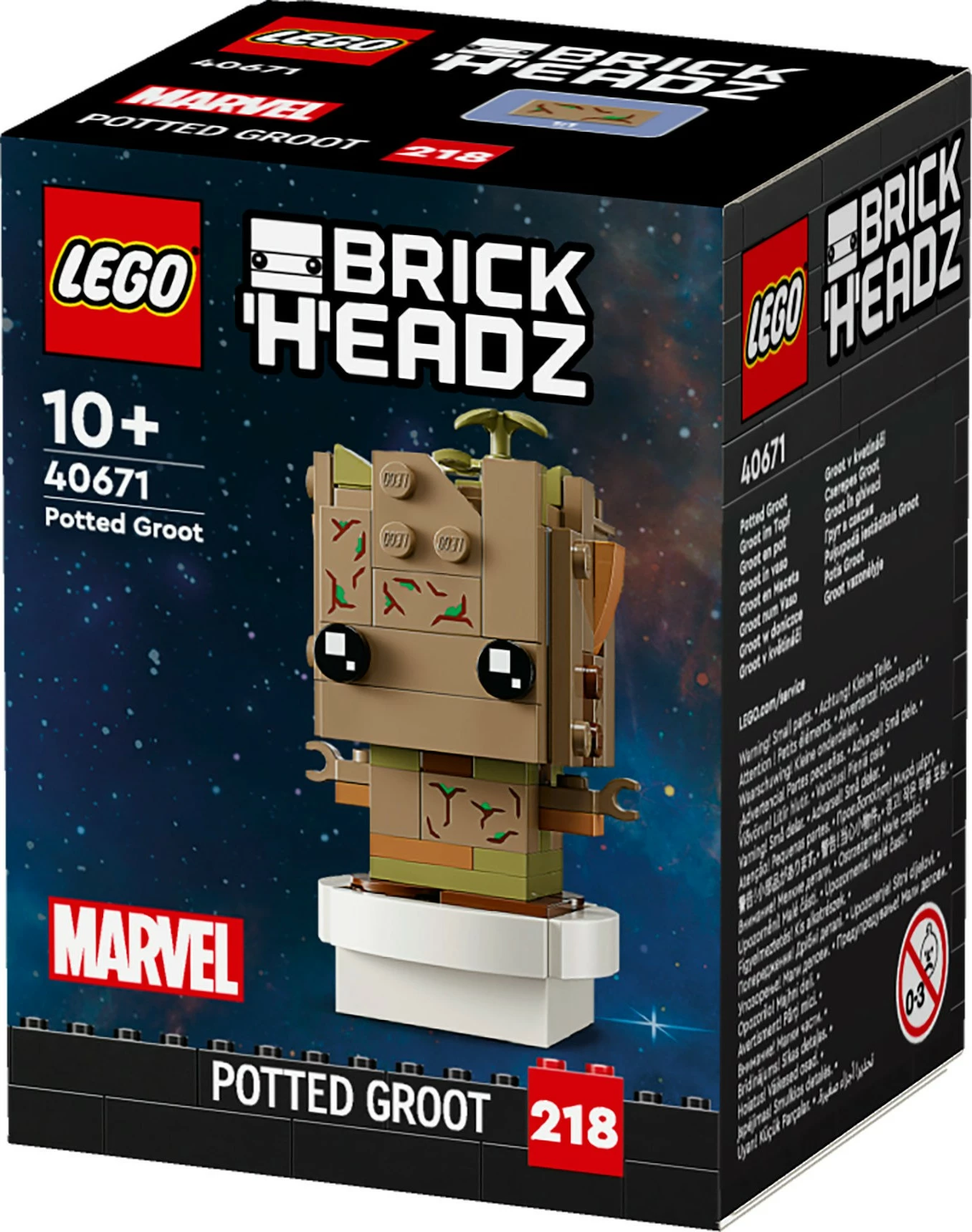 Set ndërtimi LEGO 40671, BrickHeadz, Potted Groot, shumëngjyrësh