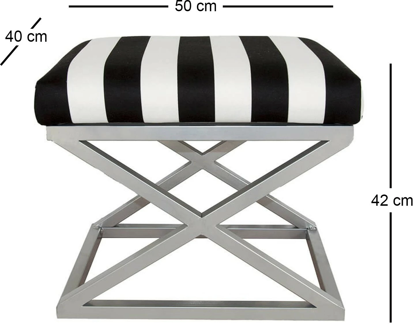 Puf Atelier del Sofa, ngjyrë argjendi, e bardhë, e zezë