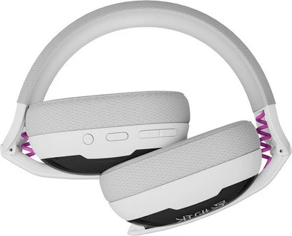 Kufje wireless mbi-vesh Natec Fury Fukiya F6, Bluetooth 5.4, 2.4GHz, mikrofon, 40h, të bardha, me kabllo USB-C