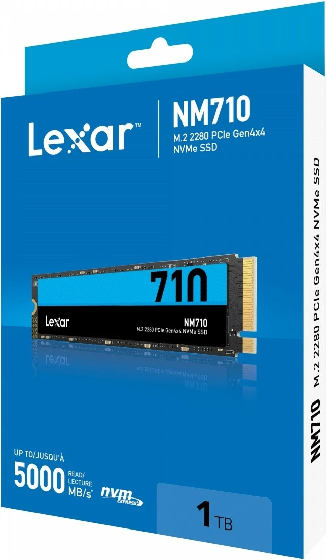 SSD NVMe M.2 2280 i brendshëm, Lexar, NM710, 1TB, PCIe 4.0 x4, 5000/4500MB/s