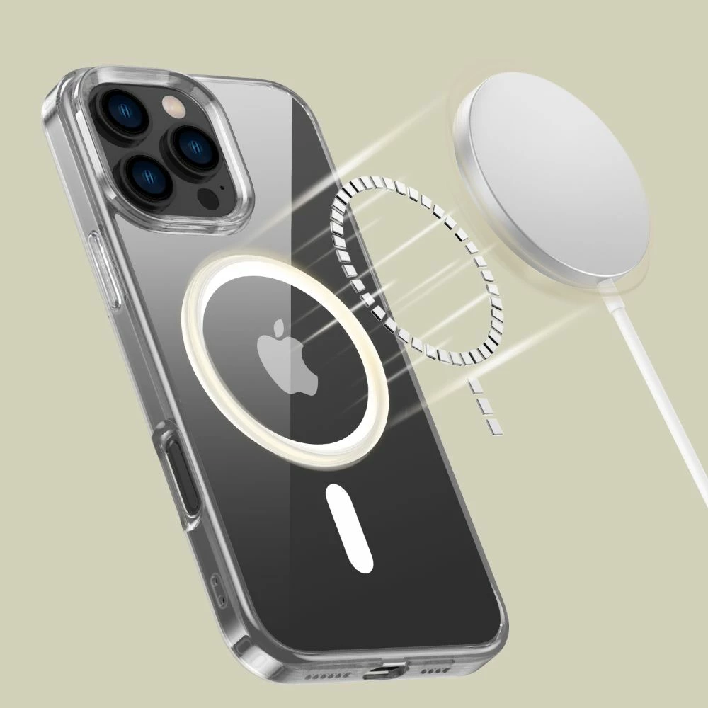 Mbështjellës Tech-Protect FlexAir Hybrid MagSafe për iPhone 16 Pro Max, Transparent
