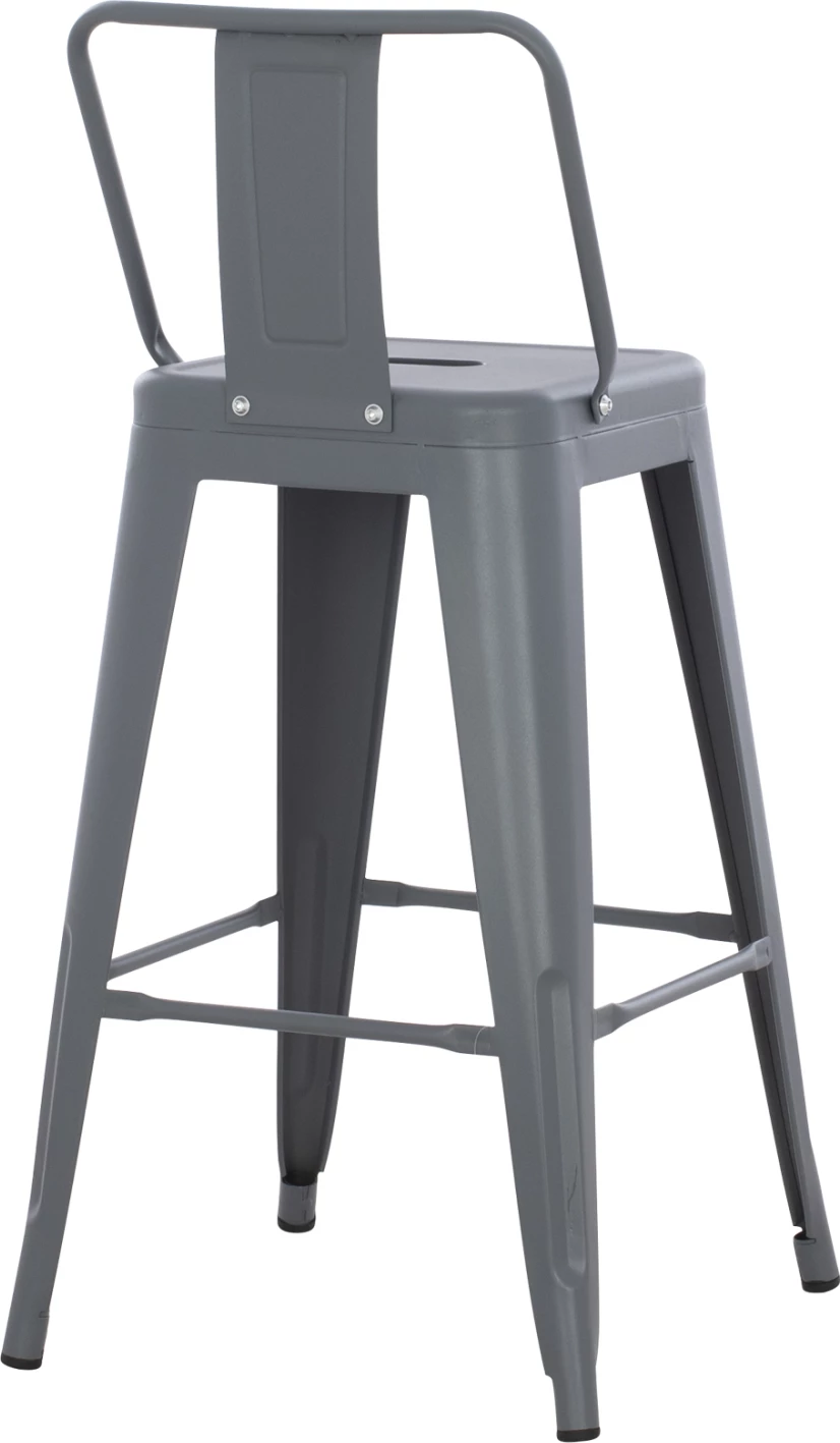 Karrige për bar, lartësi mesatare, MELITA-PRO, FH8574.50, metal, ngjyrë gri, 43x43x88H cm