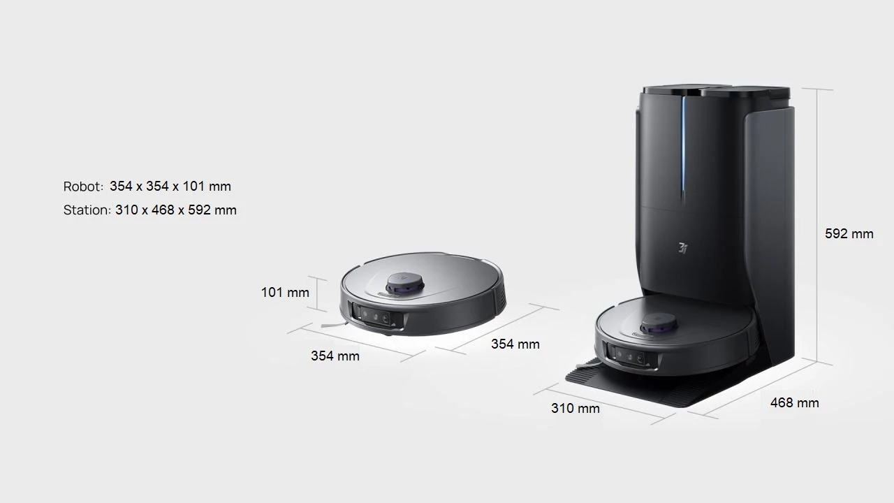 Robot fshesë me korrent 3i P10 Ultra 18000 Pa me stacion smart, e zezë