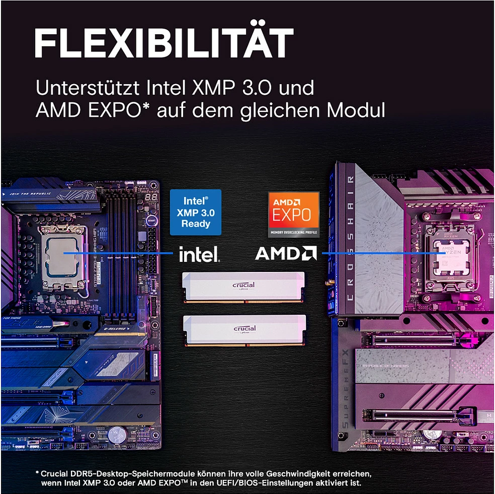 RAM Memorje Crucial 32GB (2x16GB) DDR5 6000MHz Pro Overclocking, bardhë