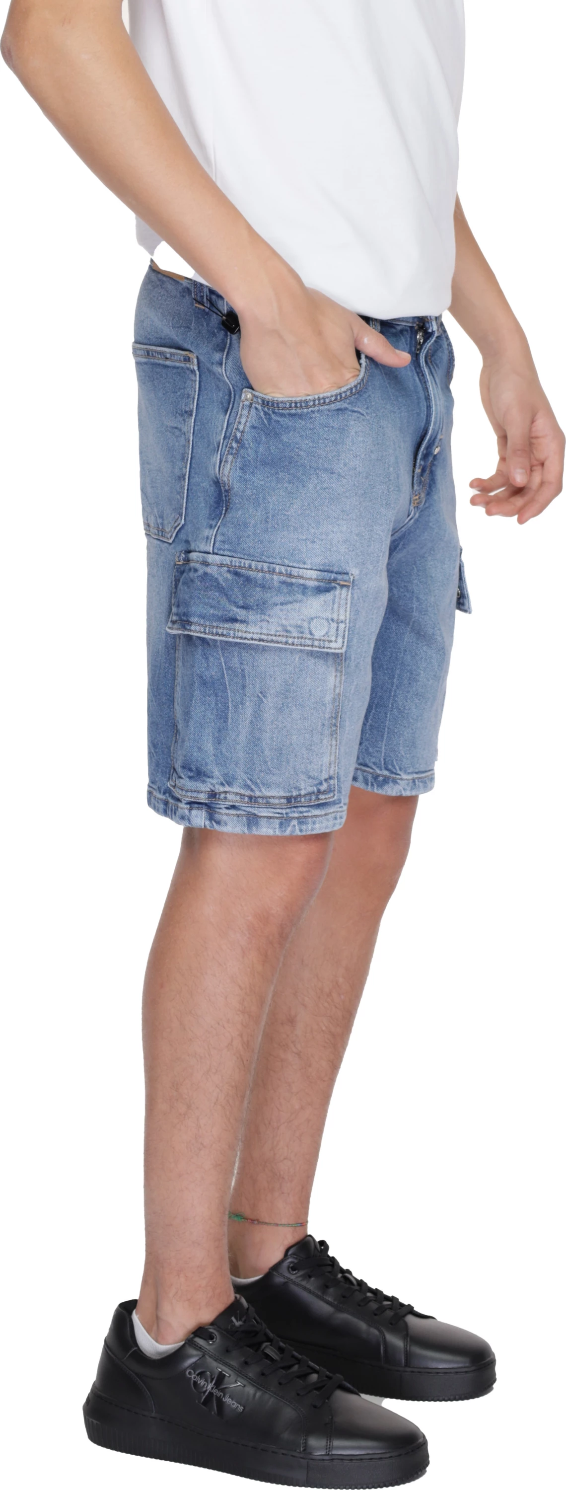 Shorce bermuda për meshkuj Antony Morato ADAM MMDS00078-FA750475, blu denim [Madhësia: W30]