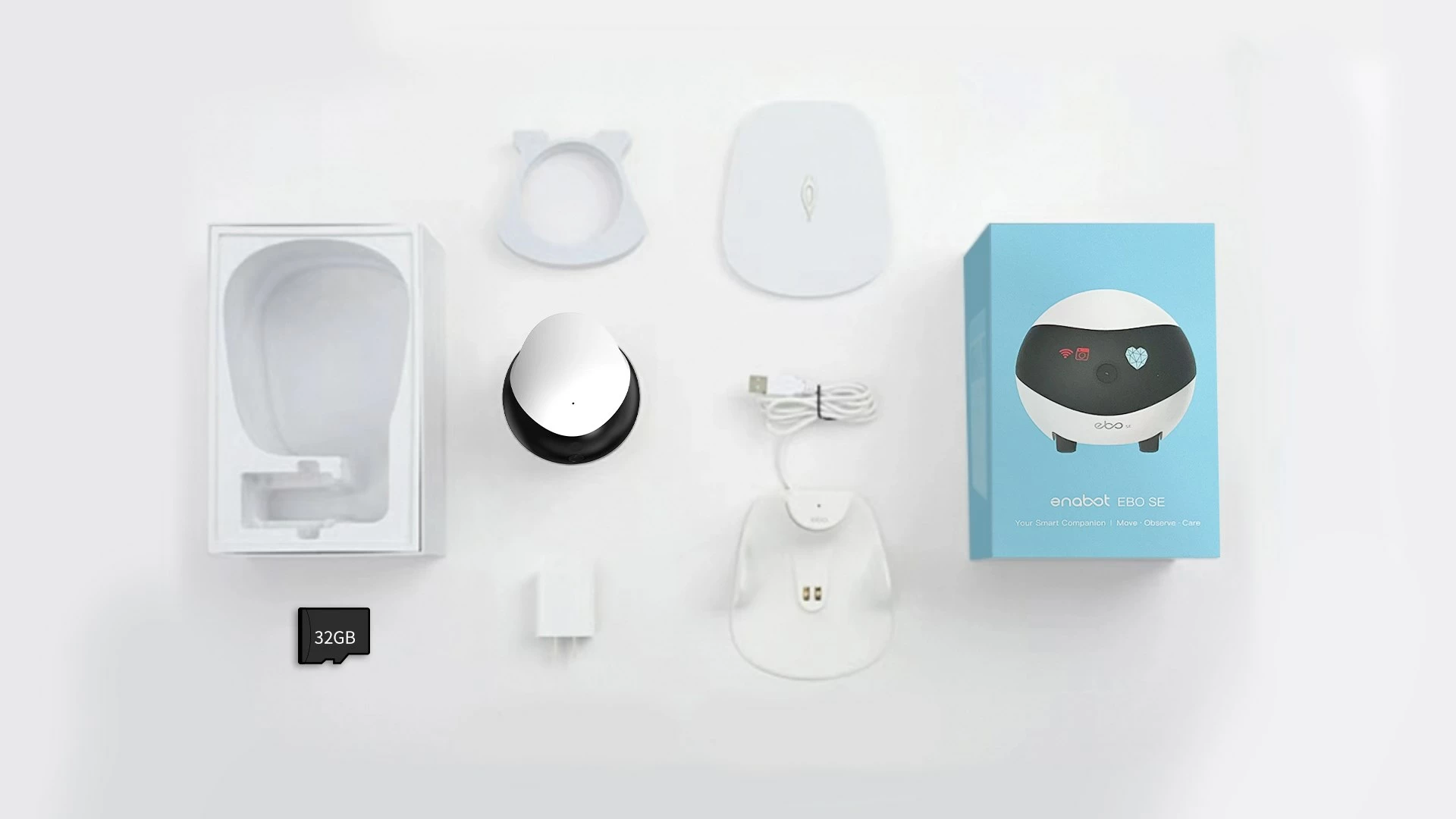 Monitor smart Enabot EBO SE, për kafshë shtëpiake dhe fëmijë, i zi