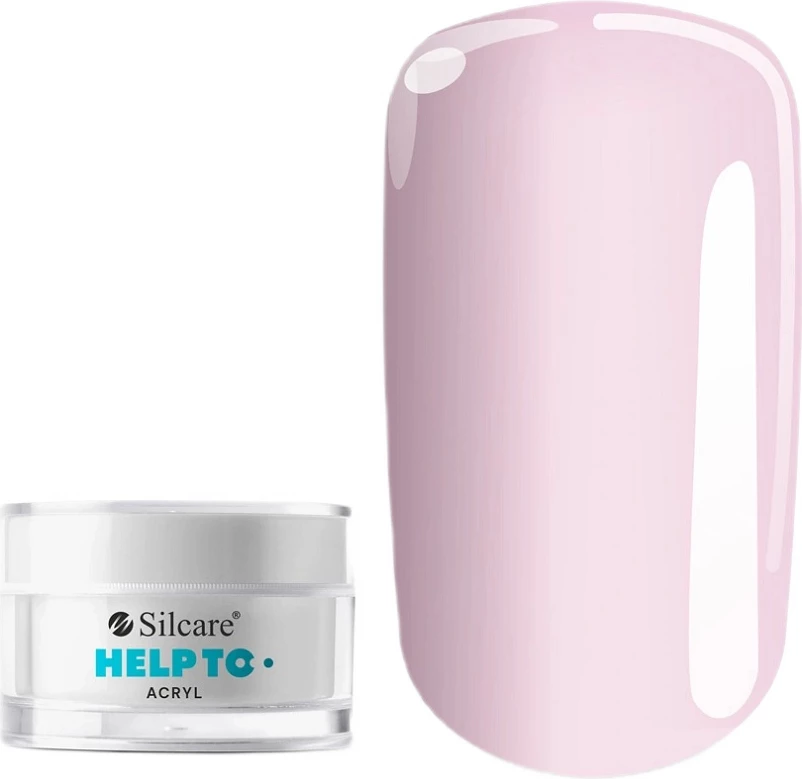 Pluhur akrilik për thonj Silcare Help To për femra, 10g Pink