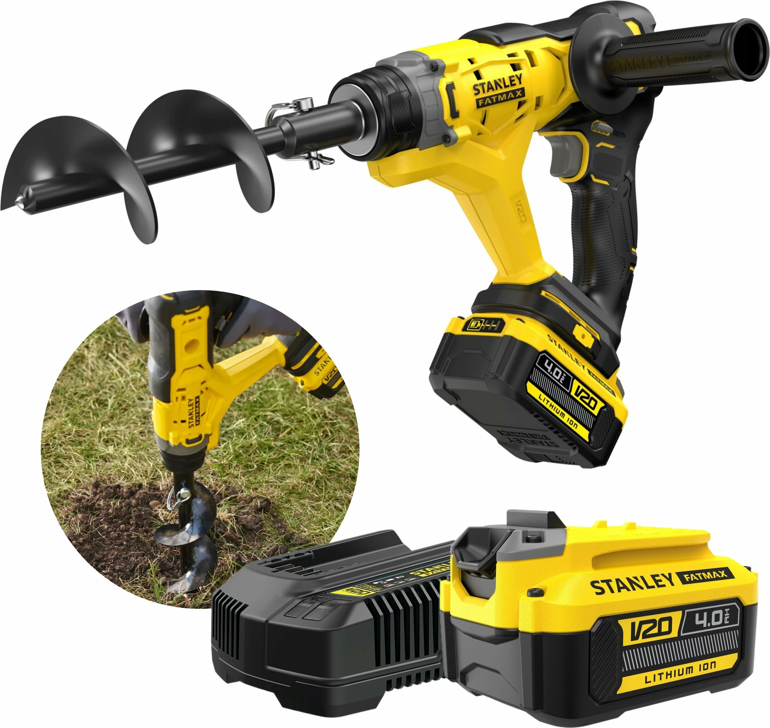 Shpuese vrimash toke Stanley FatMax V20 SFMCGA75M1 18V, 1x 4.0Ah, me auger 76x155mm