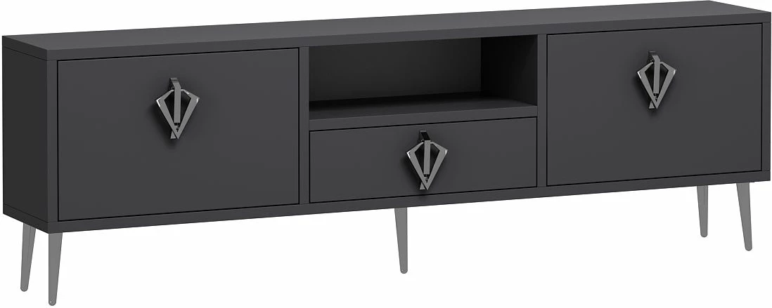 Komodë TV Skye Decor, anthracite, silver, 1313-DROP-32