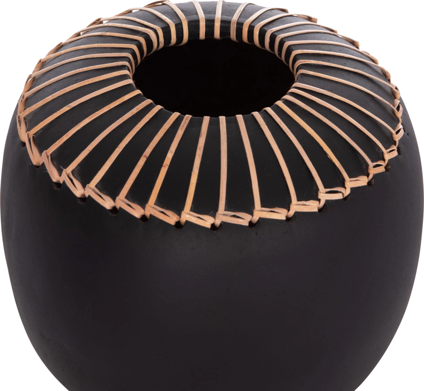Vazo dekorative tavoline LENNOX, terrakotë e zezë, FH4675.01L, 22x20cm