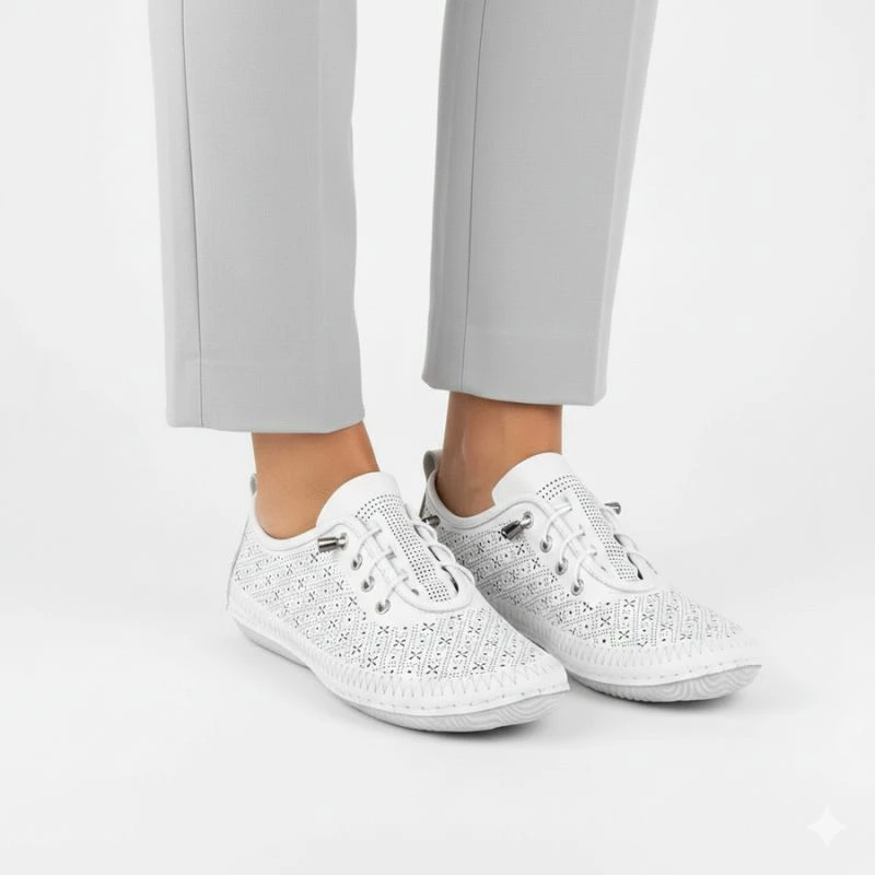 Këpucë lëkure për femra T.Sokolski 1302, të bardha