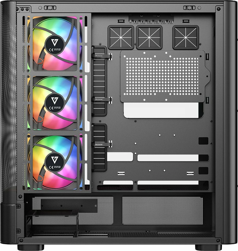 Kasë Modecom Volcano AQ500 ARGB Midi Tower (MC-A-AQ500-4FA-B), 4x120mm ARGB, USB-C, e zezë