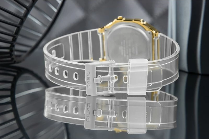 Orë dore digjitale për femra CASIO, e artë