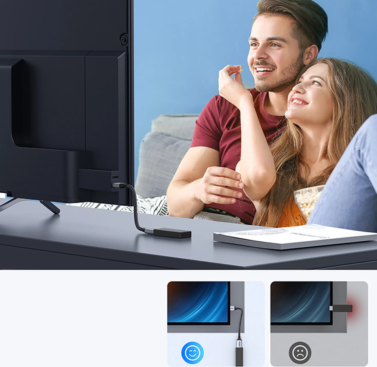Kabllo HDMI zgjatues Ugreen HD165, 8K, 0.15m, Gri