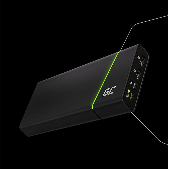 Powerbank Green Cell PowerPlay Ultra, 26800mAh, 128W, 2xUSB-A, 2xUSB-C PD, i zi