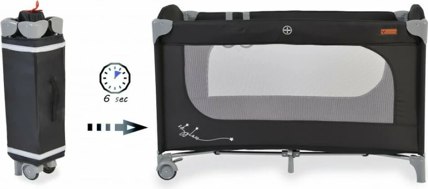 Shtrat portativ Cangaroo Skyglow 2, e zezë