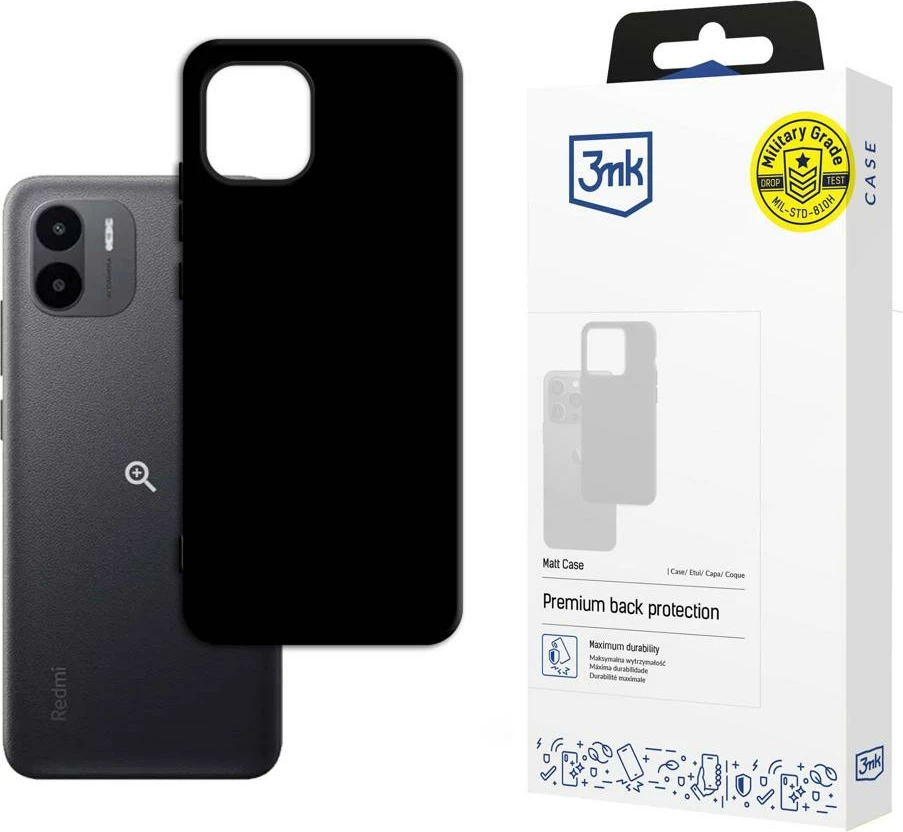 Mbështjellës 3mk Matt Case për Xiaomi Redmi A2, i zi