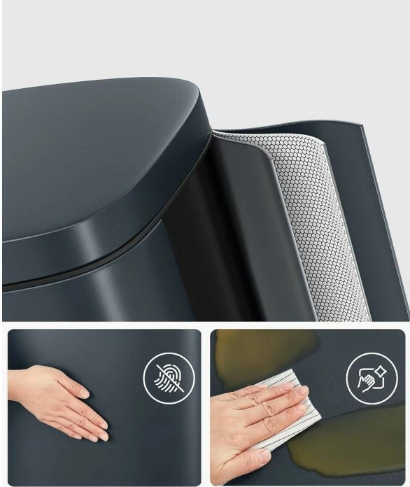 Kosh mbeturinash kuzhine SONGMICS LTB03GS, me pedal, kapak soft-close, enë e brendshme, 30 L, gri tymi