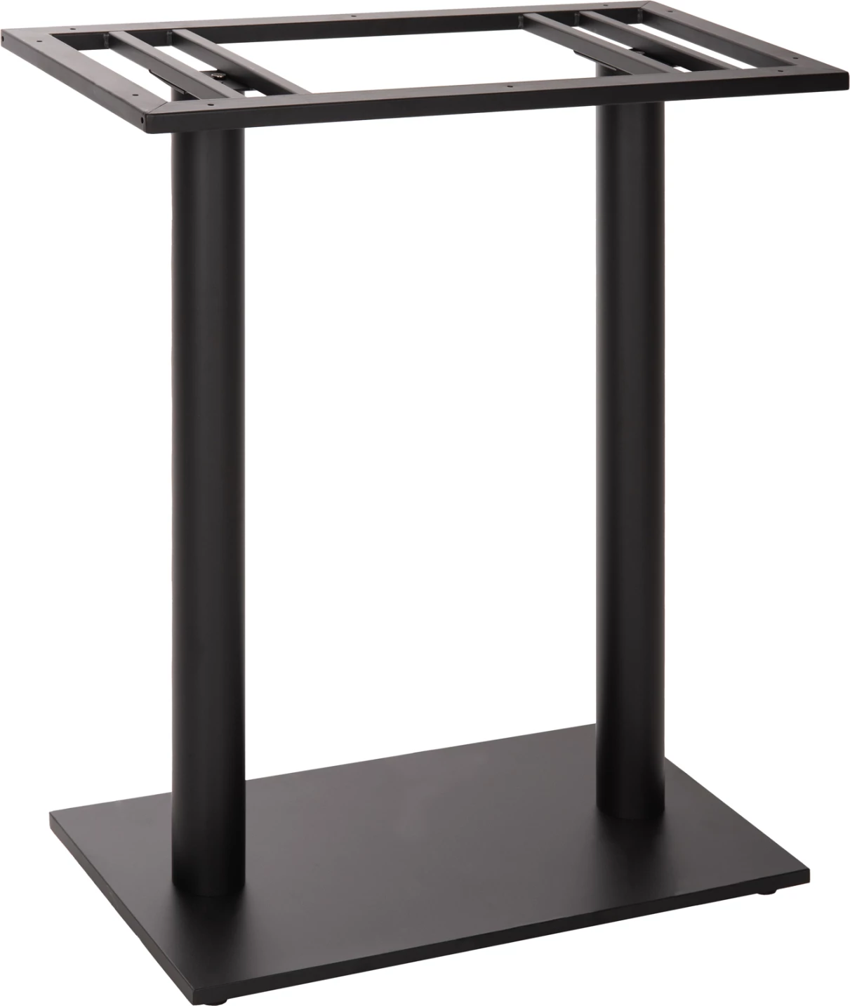 Bazë tavoline për bar, lartësi mesatare, metal i zi mat, 2-shtylla, 40x80x90 cm