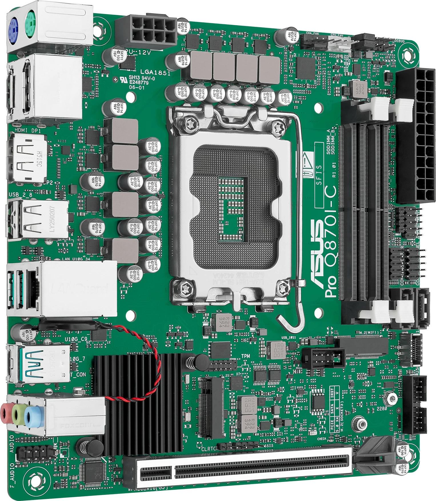 Pllakë amë ASUS PRO Q870I-C-CSM, LGA1851, mini-ITX, DDR5 SO-DIMM, 128GB
