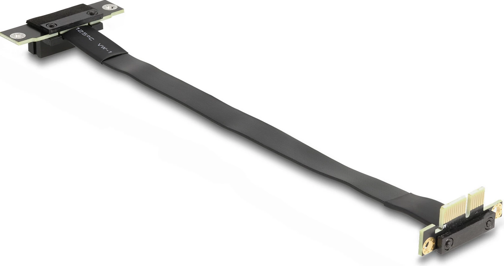 Riser kabëll PCIe DeLOCK x1 90°, 30 cm, i zi