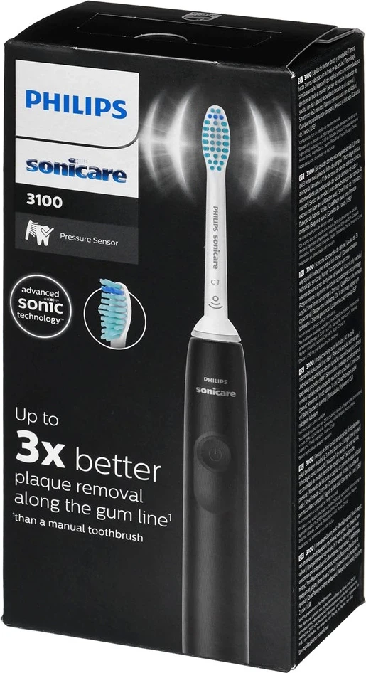 Furçë elektrike Philips 3100 për dhëmbë, Sonic technology, e zezë 