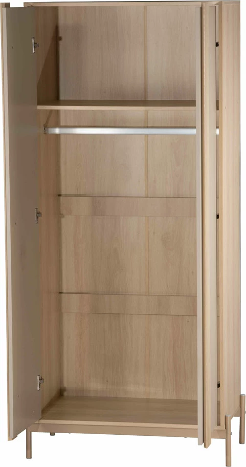 Dollap me 2 dyer, ngjyrë latte-sonoma, 84.6x50x185 cm