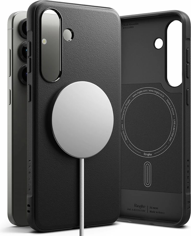 Mbështjellës Ringke Onyx MagSafe për Samsung Galaxy S25+, i zi