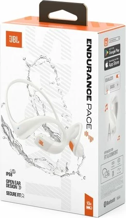Kufje JBL Endurance Pace wireless open-ear Bluetooth IP68 10h, të bardha