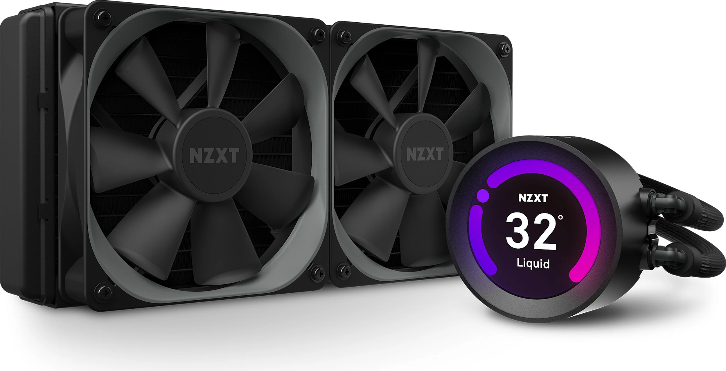 Ftohës uji AIO NZXT Kraken Z53 240mm, 2x120mm PWM, ekran LCD, i zi
