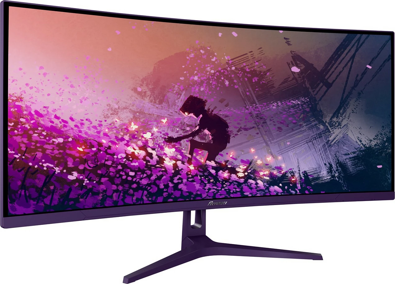 Monitor Arozzi TFT Nova 34", UWQHD 3440x1440, 165Hz, i lakuar, VA, lila