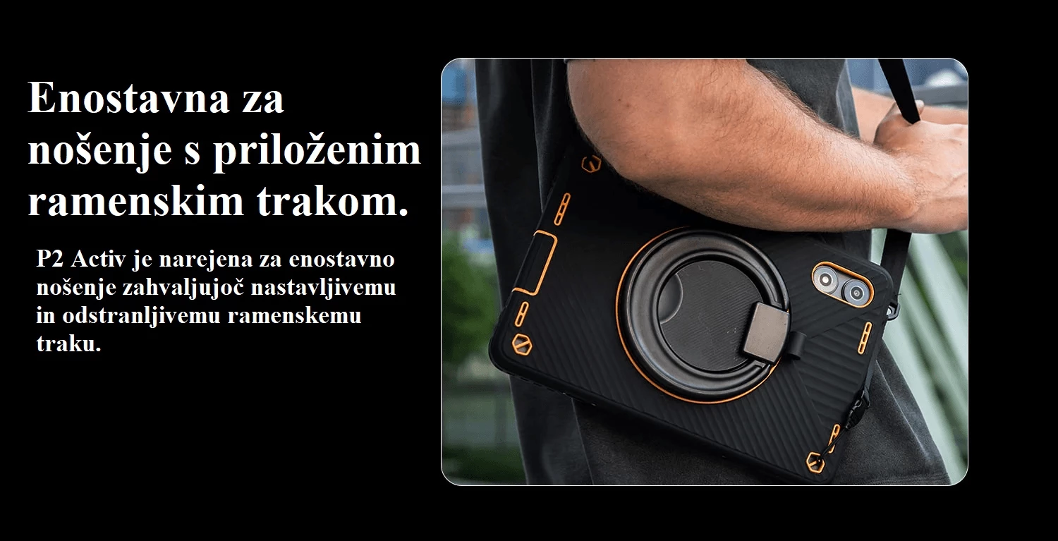 Tablet rugged AGM Pad P2 Active 11\", 8GB+8GB RAM, 256GB, IP68, Android 14, i zi/portokalli