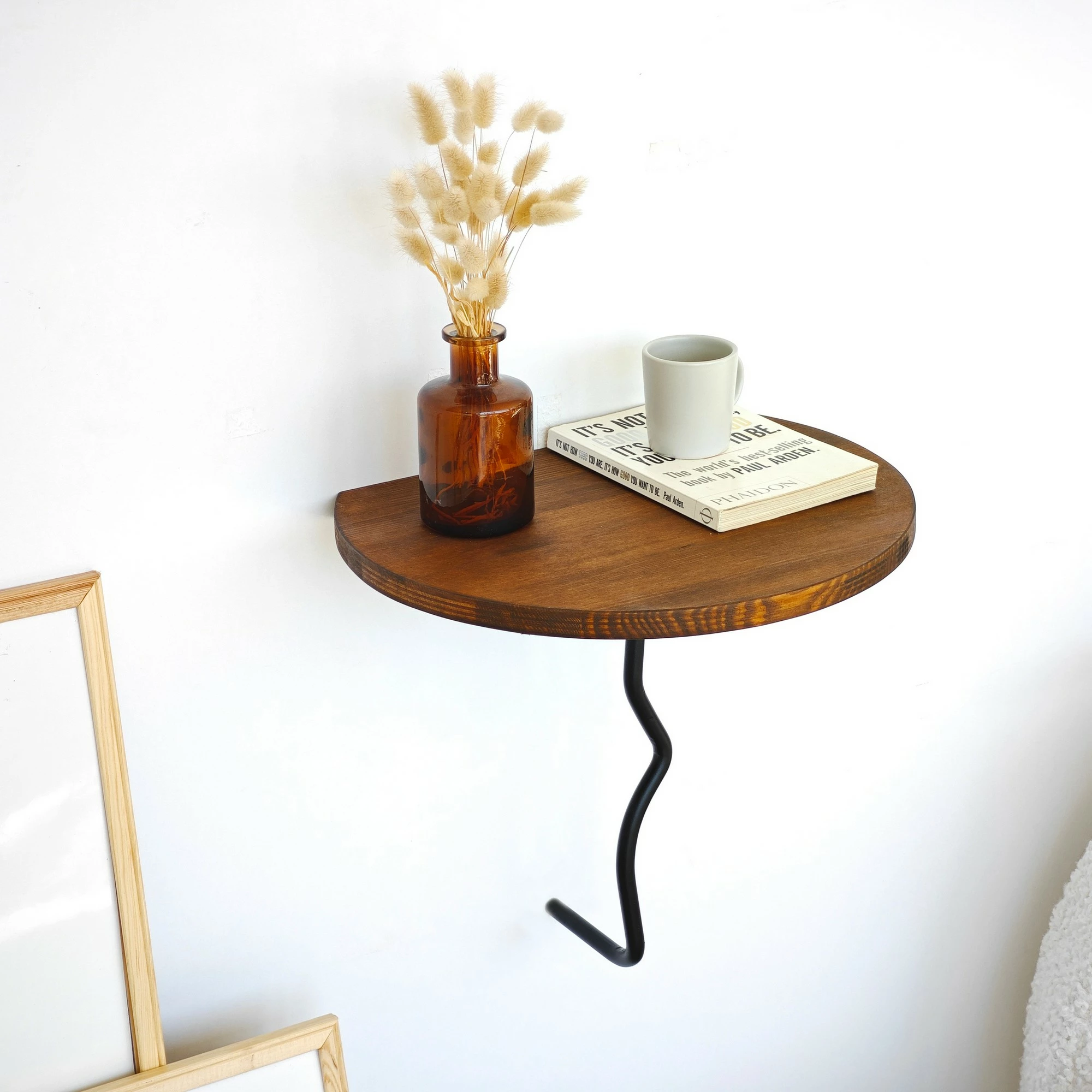Raft muri dekorativ Skye Decor, ngjyrë geshtenjtë, i zi