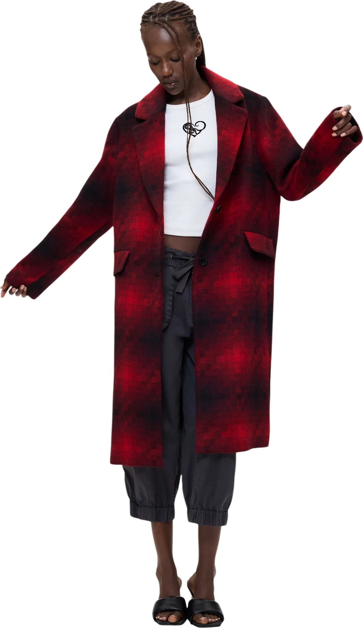 Pallto për femra Desigual COAT_MUMBAI 26WWEW53, të kuqe