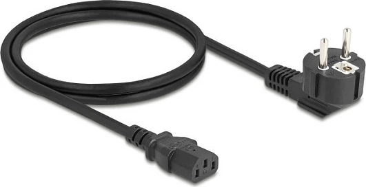 Kabllo rryme DeLOCK IEC C13, CEE 7/7 90°, 1m, 3x0.75mm², e zezë