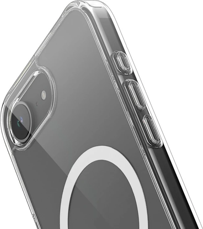 Mbështjellës CRONG Clear MAG Cover për iPhone 16e, MagSafe, Transparent