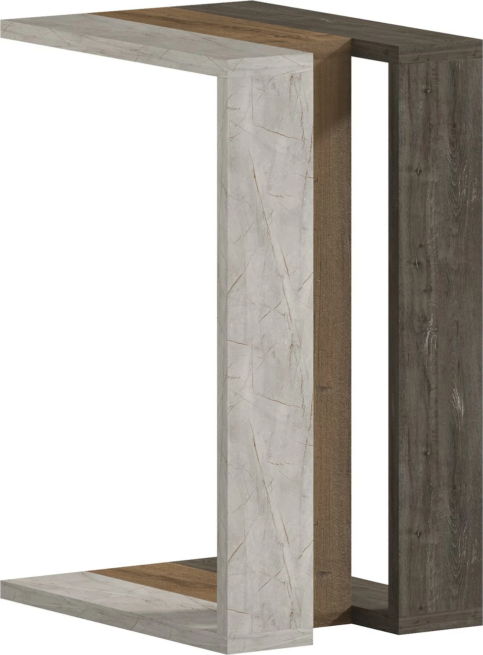 Tavolinë anësore Skye Decor, ngjyrë kafe e errët, Hitit